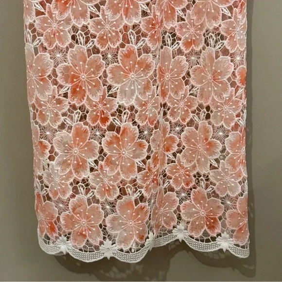 Petal & Pup Peach Floral Lace Maxi Dress - Picture 6 of 9